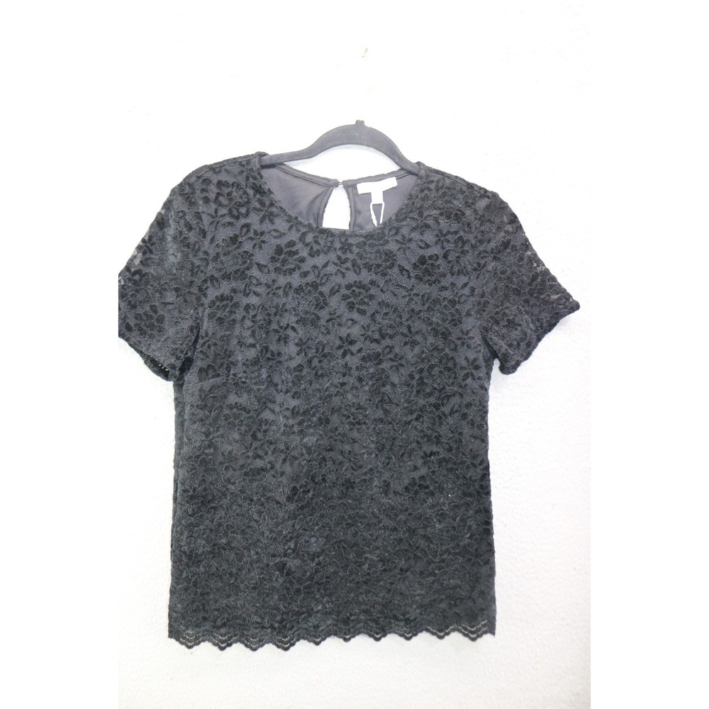 Teddi Rose Short Sleeve Velvet Burnout Tunic-Medium-Whimsigoth-NWT-Sheer-Lined